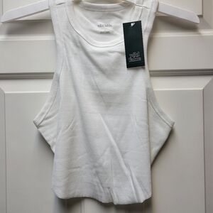 Set of 3 - Wild Fable White Cropped Tank Top Size Large NEW